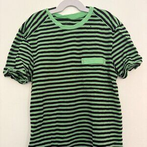 Rapha black and green striped merino wool tee size xs AS IS